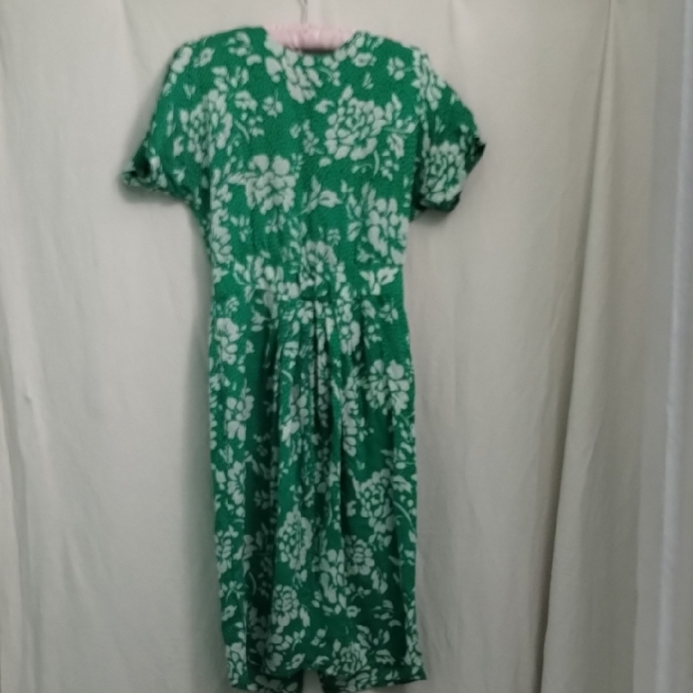 Vintage Maggy London Green Floral Dress